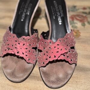 Red Donald Pliner sandals